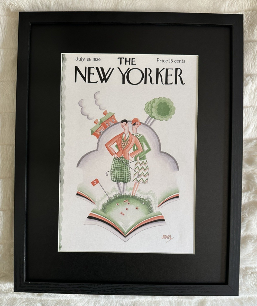 Framed 1926 The New Yorker July 24 Ralph Jester Golfers